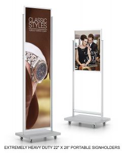 Hercules Roll Around Extremely Heavy Duty, Portable SignHolders-TR-RL